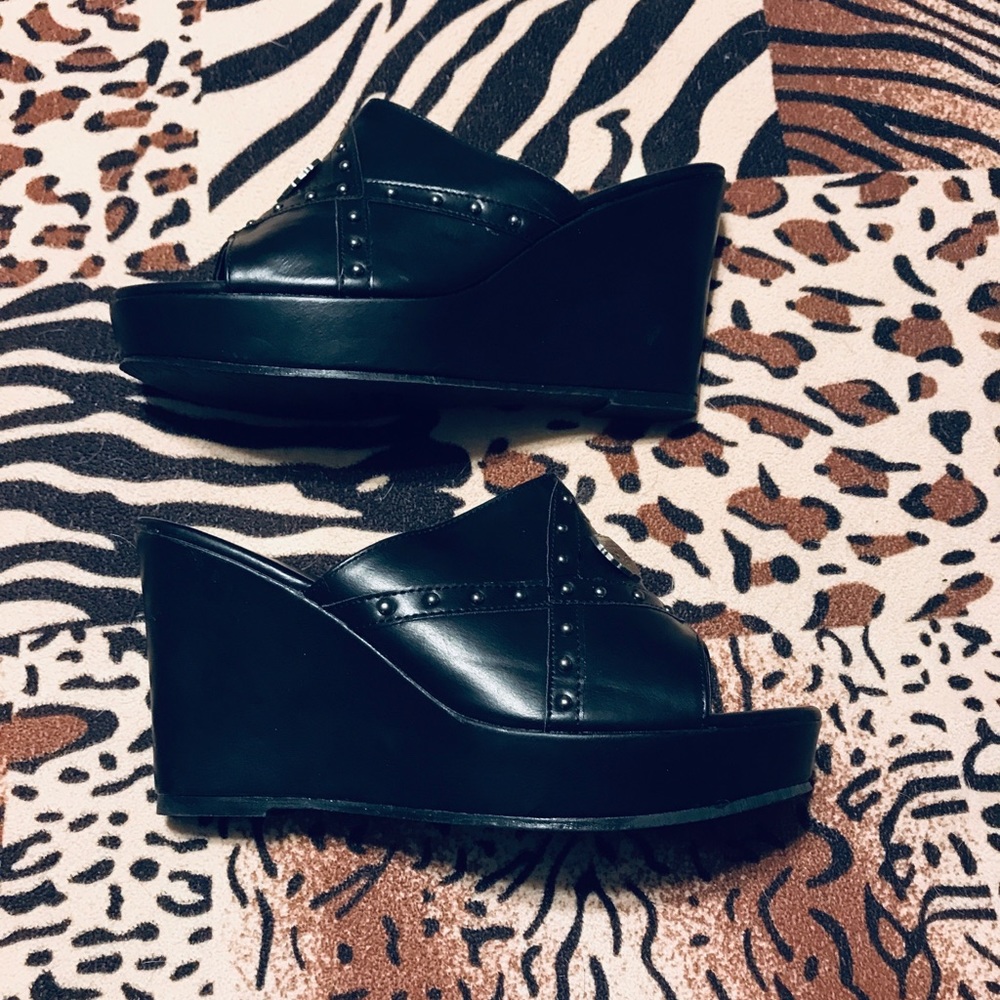 Milwaukee Leather MBL9407 Open Toe Wedge Sandals